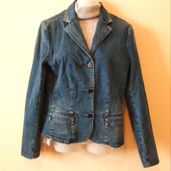 Ralph Lauren Jeans Co 3-Button Denim Blazer Jacket